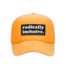 Load image into Gallery viewer, RADically inclusive foam trucker hat - vintage mustard yellow!!
