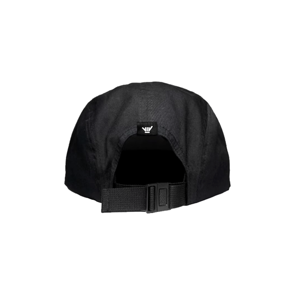 The Trail Blazer, 5 Panel Hat, Limited Black w/ Leather Patch