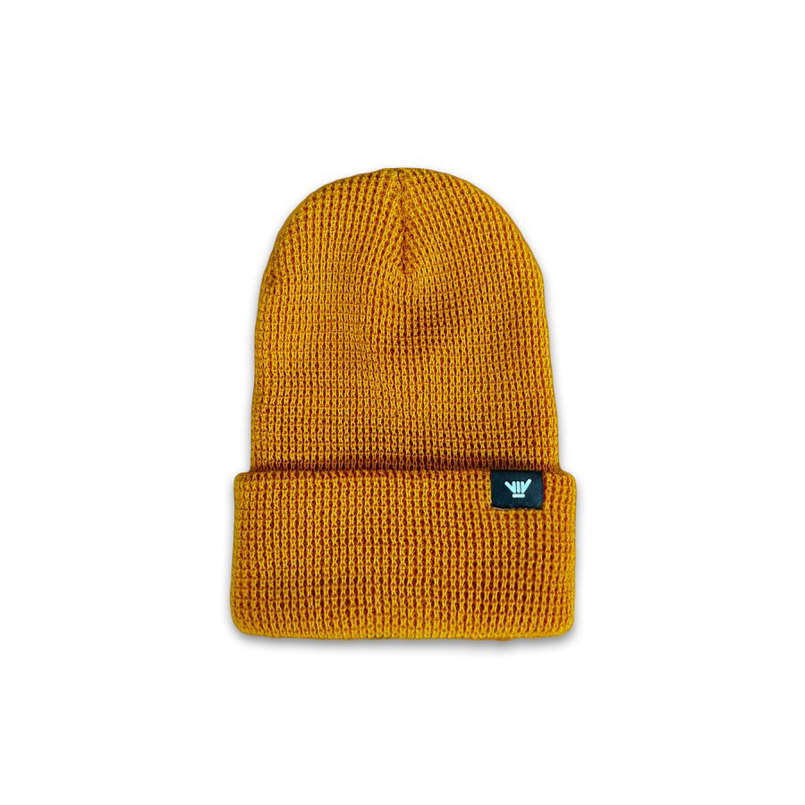 Waffle Beanie- Mustard