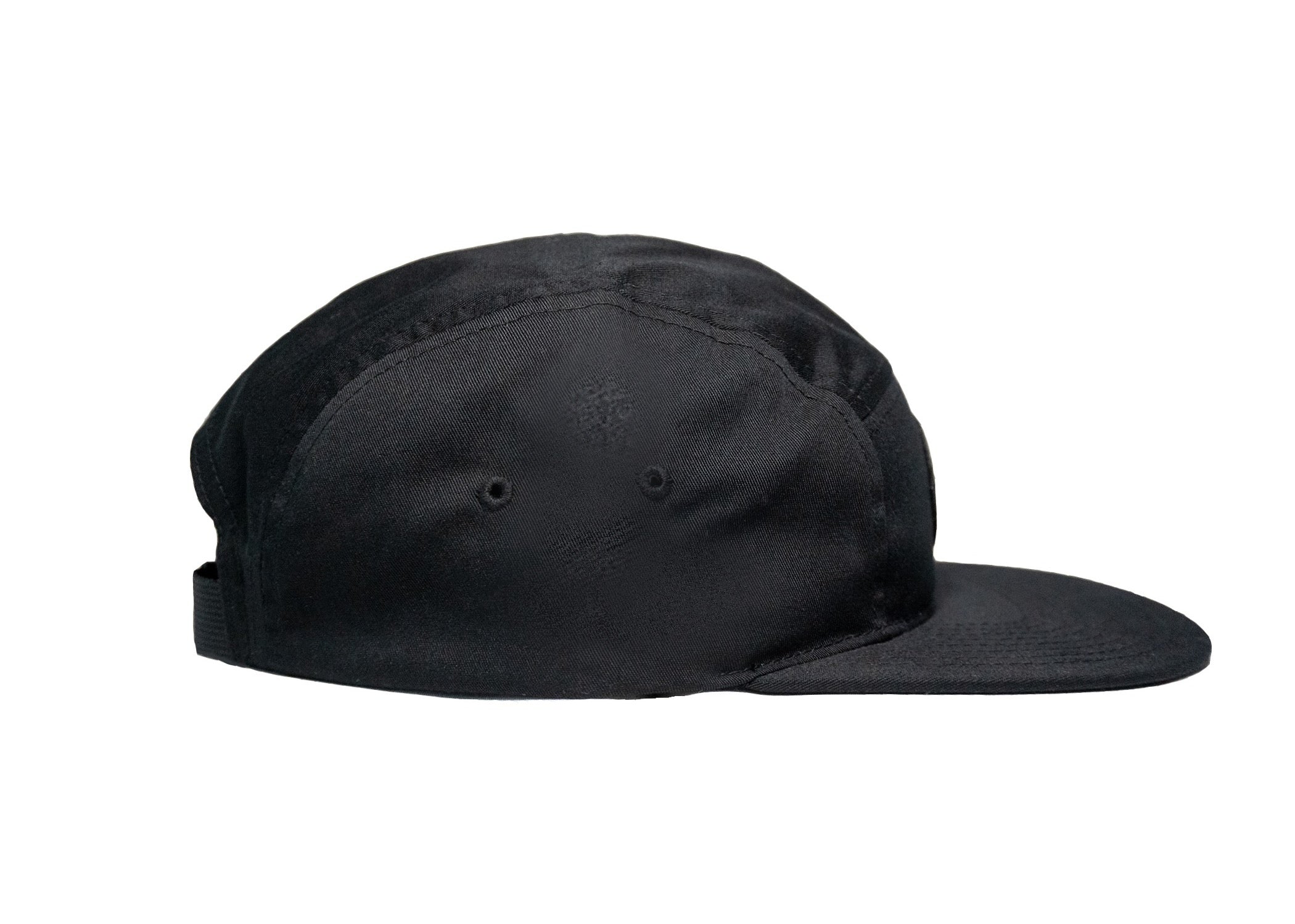 The Trail Blazer, 5 Panel Hat, Limited Black w/ Leather Patch